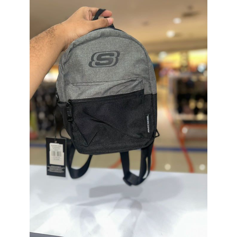 SKECHERS MINI BACKPACK MEN TAS RANSEL PRIA GREY