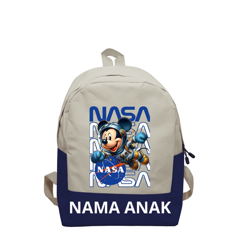 tas ransel backpack motif NASA-tas ransel sekolah anak(free nama)