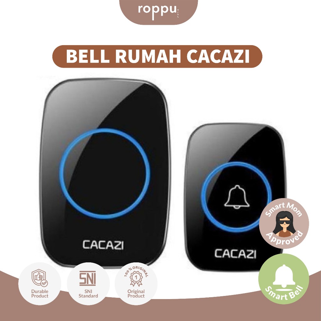 ROPPU Cacazi Door Bell Bel Rumah Wireless Waterproof