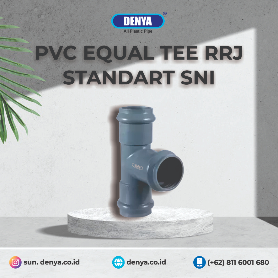 Denya PVC Fitting Tee/ Equal Tee Standard SNI RRJ Ukuran 160mm (6 Inch)