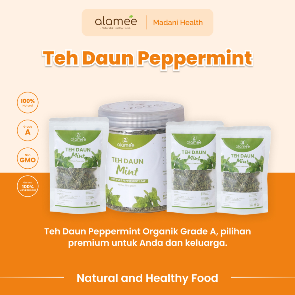 

ALAMEE Peppermint Tea Teh Daun Mint Organik Pappermint Papermint Kering Dried