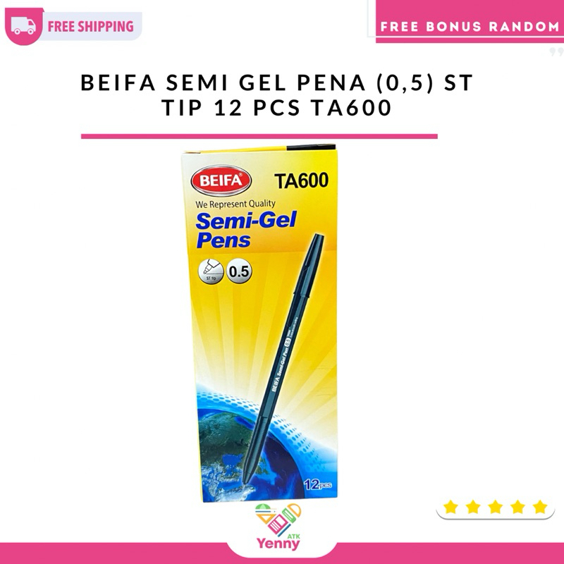 

Beifa Semi Gel Pena St Tip 1 Pack 12 Pcs (0,5)