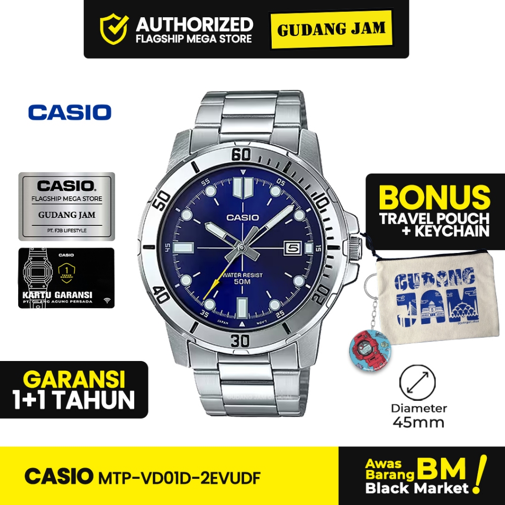 Jam Tangan Casio MTP-VD01D-2EVUDF MTP-VD01D MTP-VD01 MTPVD01D MTP VD01D