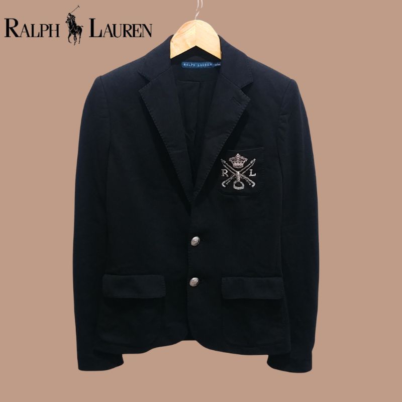 Ralph Lauren Black Cotton Blazer
