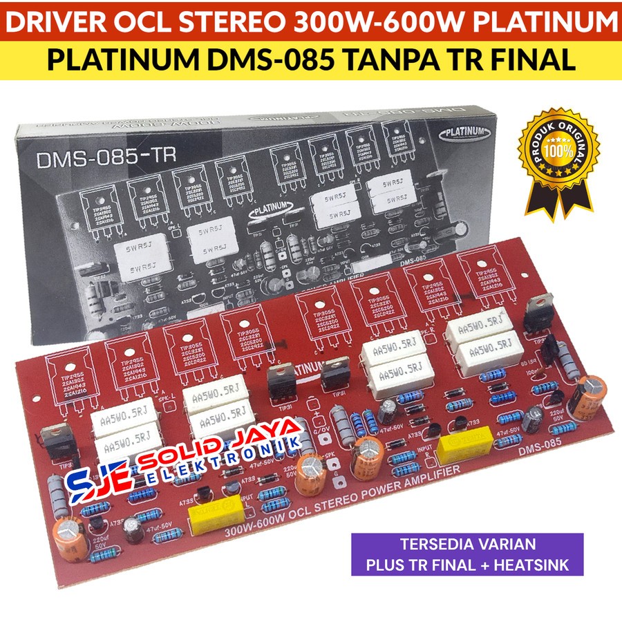 KIT DRIVER POWER OCL AMPLIFIER STEREO DMS-085 300W - 600W TANPA TR FINAL AMPLI SOUND SYSTEM OCL STER
