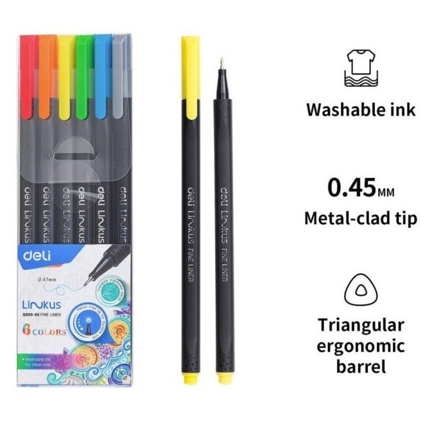 

DELI - EQ900-06 Pen liner Segitiga 6 Warna