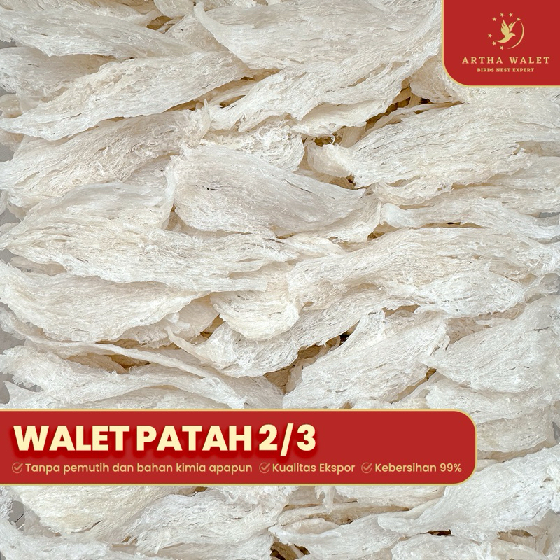 

Sarang Burung Walet Patah 2/3 1gr - Yanwo / Bird Nest / 中燕条燕窝