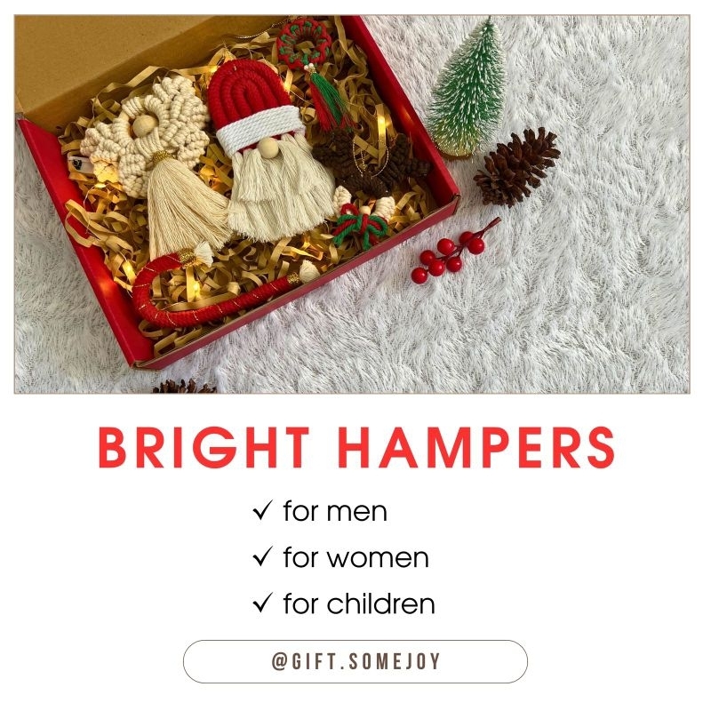 

BRIGHT HAMPERS (Ornamen Natal Macrame)