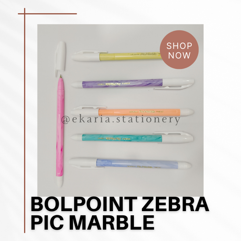 

6 PCS | 1 LUSIN | BOLPOINT ZEBRA | BOLPOINT ZEBRA PIC MARBLE | BOLPOINT GEL | BOLPOINT MOTIF | EKARIA STATIONERY