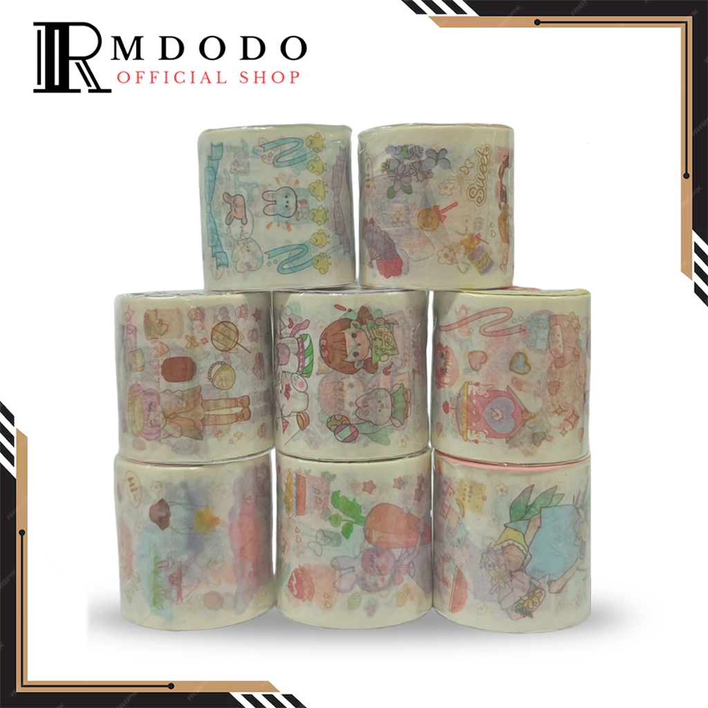 

Rmdodo - Selotip Washi Lebar Kartun [1 Pcs] / Dekoratif Tape DIY Label Stiker Scrapbook ZKP-GS