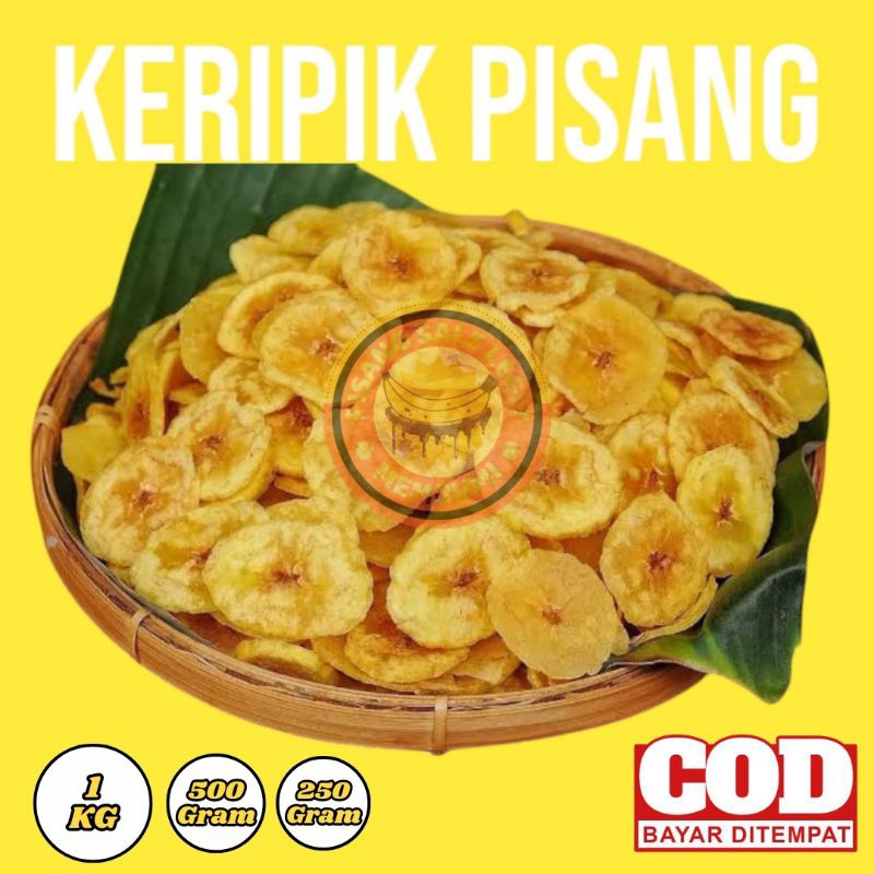 

Keripik Pisang Bulat Manis Gurih Crispy