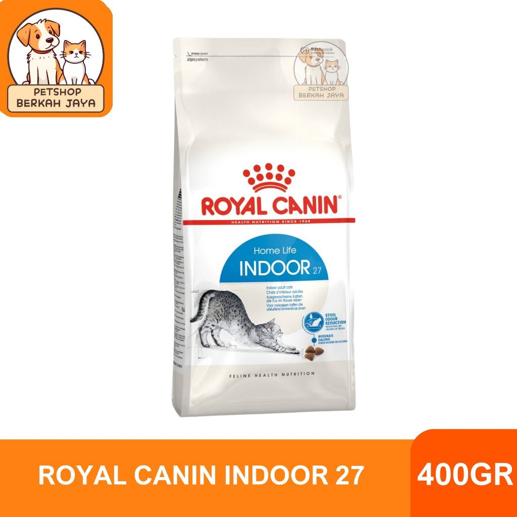 ROYAL CANIN INDOOR 27 400gr Dry Cat Food RoyalCanin Short Hair Makanan Kucing 400 gr Catfood Kering 
