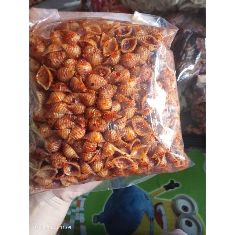 

500grm seblak kering makroni kerang.makroni cangkang kerang daun jeruk
