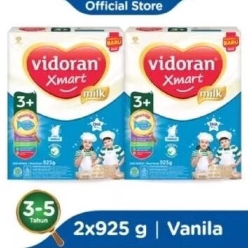 

(2box) VIDORAN XMART 3+ VANILA MADU 925gr