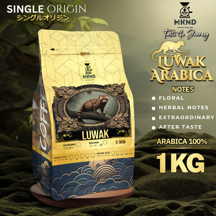 

KOPI ARABIKA GAYO LUWAK LIAR 1KG GRAM SPECIALTY COFFEE | MKND COFFEE ROASTERY