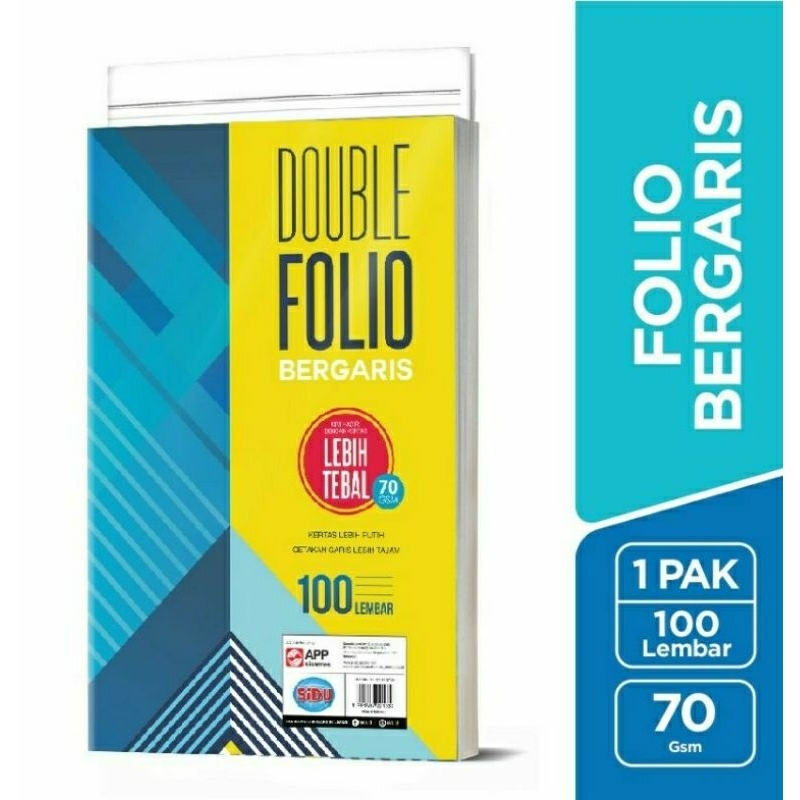 

Kertas DOUBLE FOLIO bergaris (1 Pack/ isi 100 Lembar)