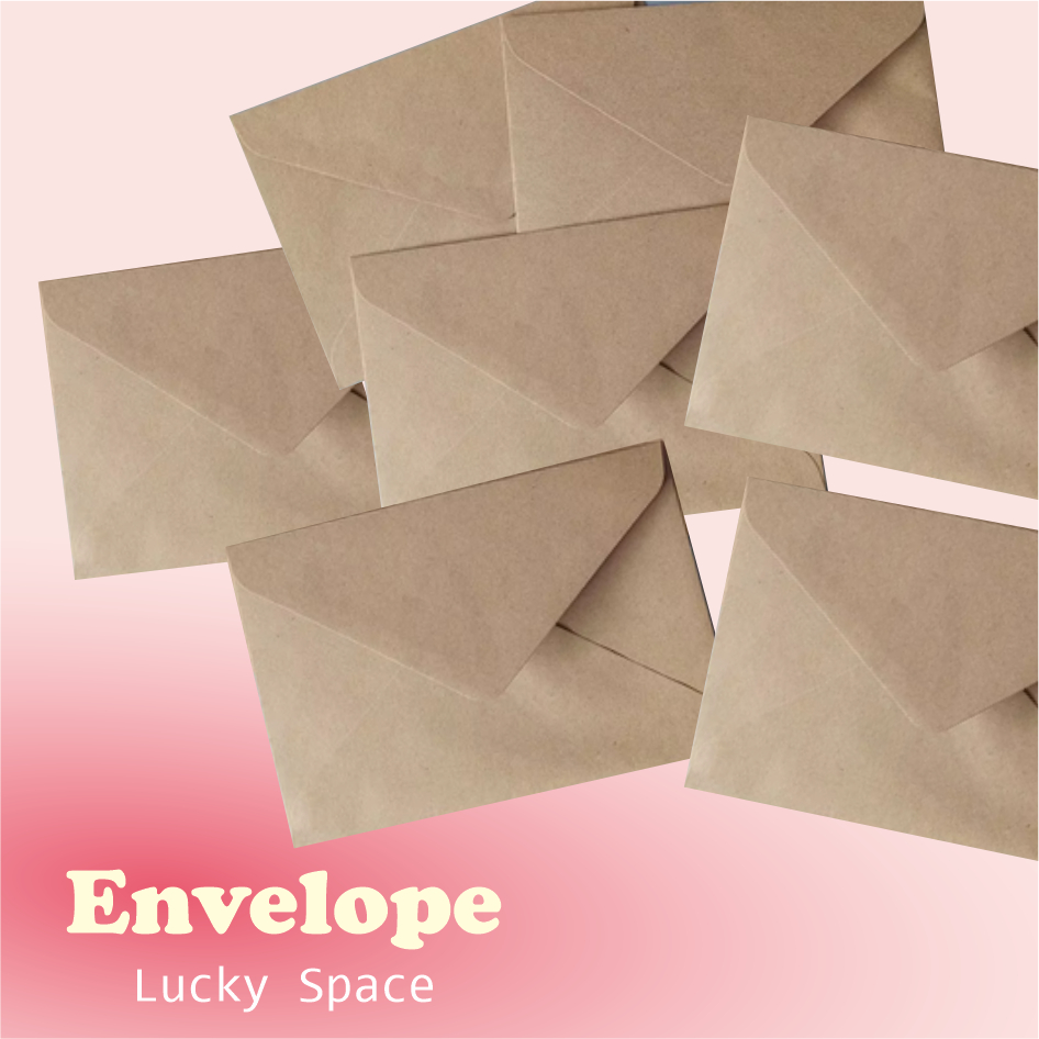 

Lucky Space Amplop Craft 4 Pcs/ Vintage Envelope Ukuran A5 A6 B7 B8 / Amplop Kado Gift Sovenir / Wax Seal Stamp Undangan