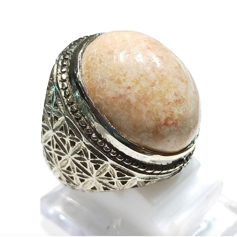 Cincin Batu Mani Gajah Asli Natural Gread A - Batu cincin Mani gajah natural - Cincin Pria
