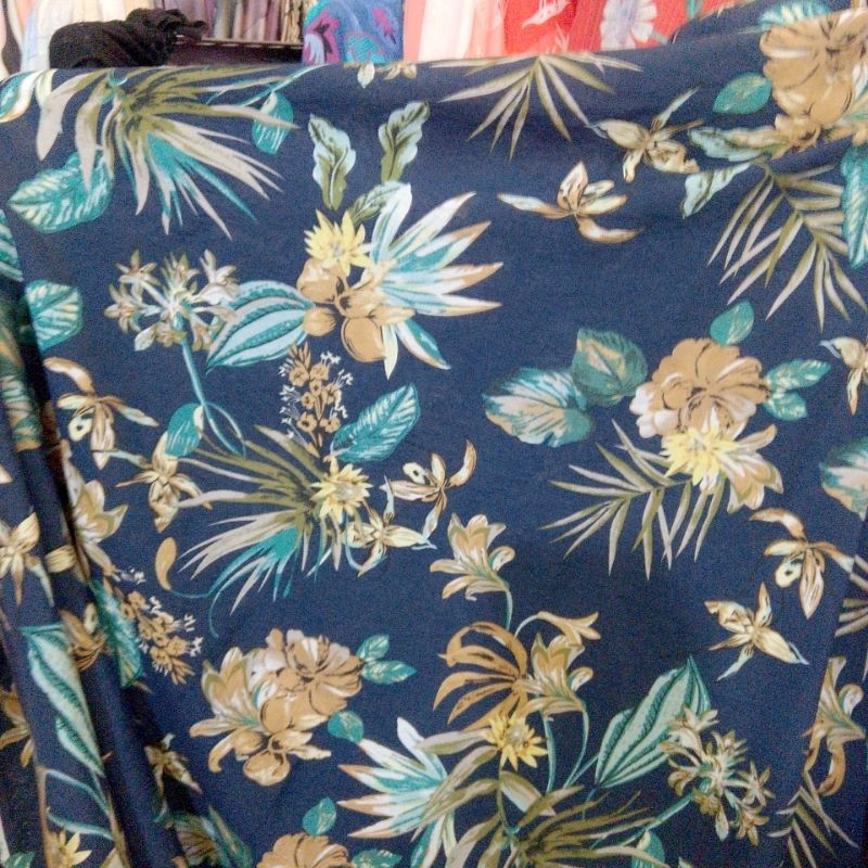 kain Silky motif bunga premium // kain Silky motif // kain Silky daster // pdt