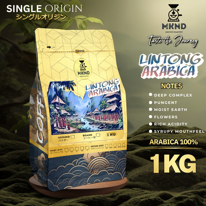 

KOPI ARABIKA LINTONG GRADE 1 SINGLE ORIGIN 1KG GRAM | MKND COFFEE ROASTERY