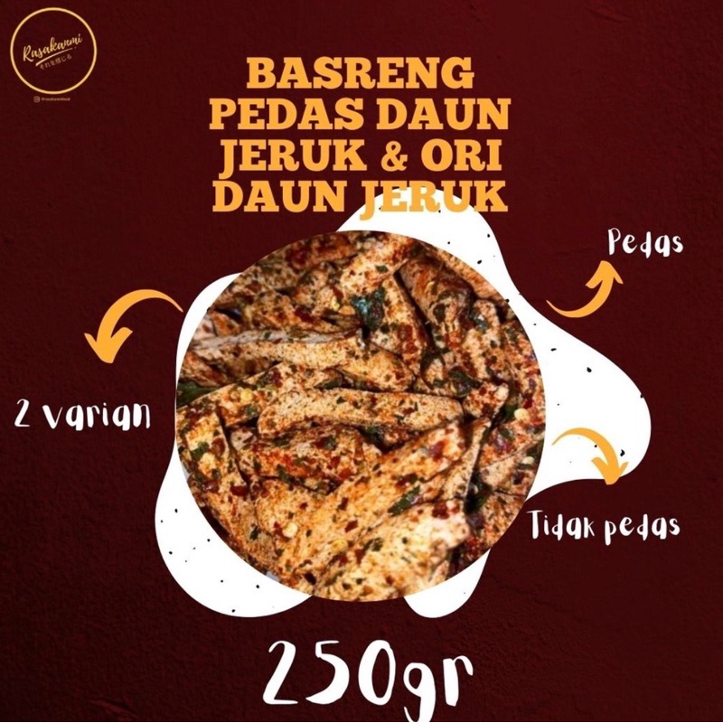 

250gr Basreng Bakso Goreng Cemilan Snack Original Daun Jeruk Pedas dan Tidak Rasakanmi Food