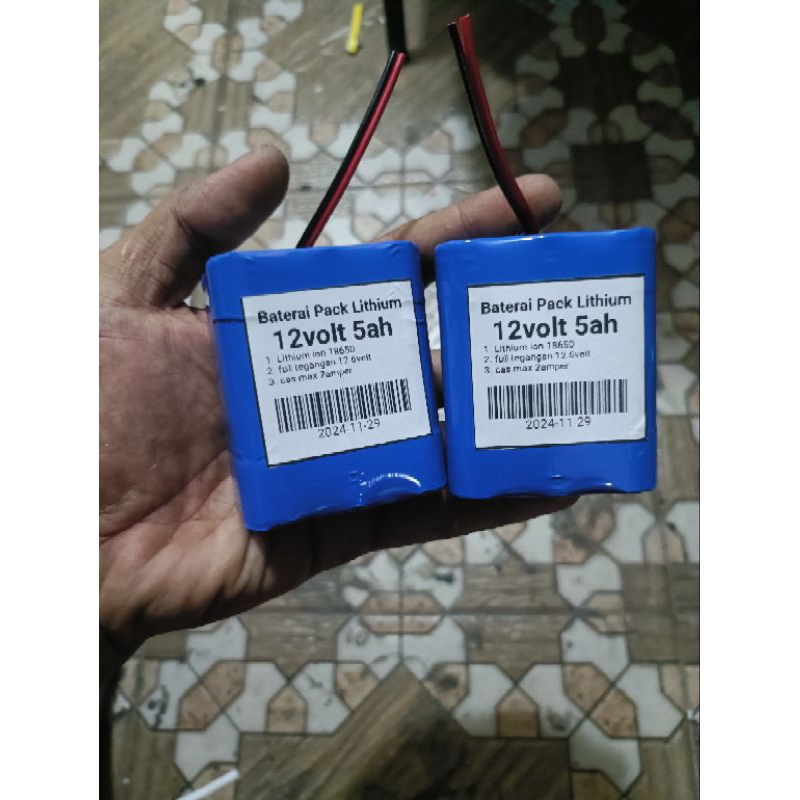 baterai pack lithium 12 volt like new + bms