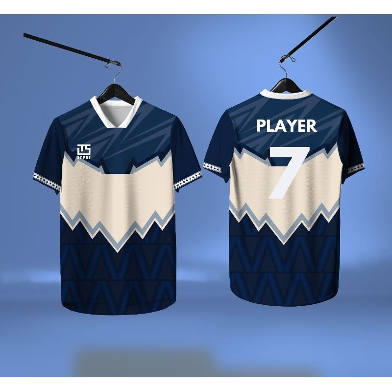 Kaos Jersey Futsal Full Printing Gratis Tambah Nama Nomo