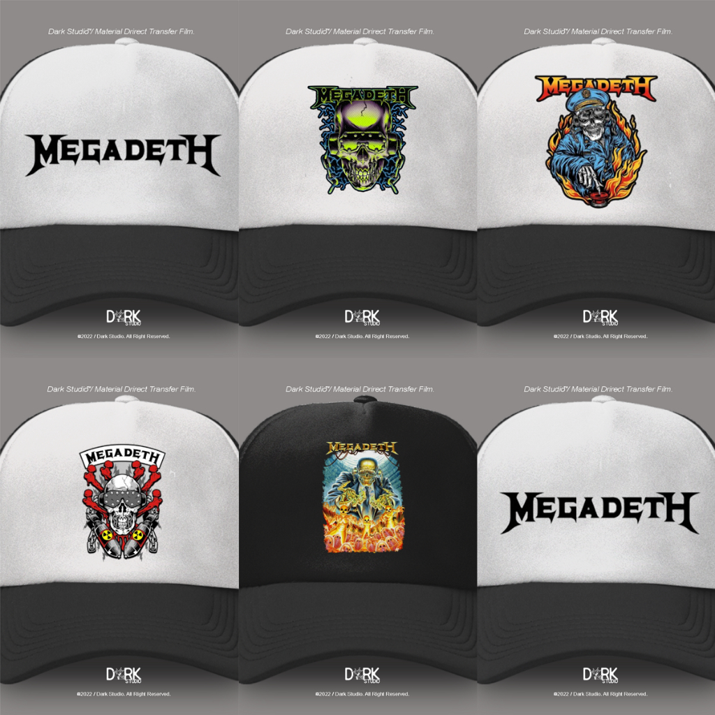 TOPI TRUCKER BAND MUSIK METAL ROCK PUNK MEGADETH