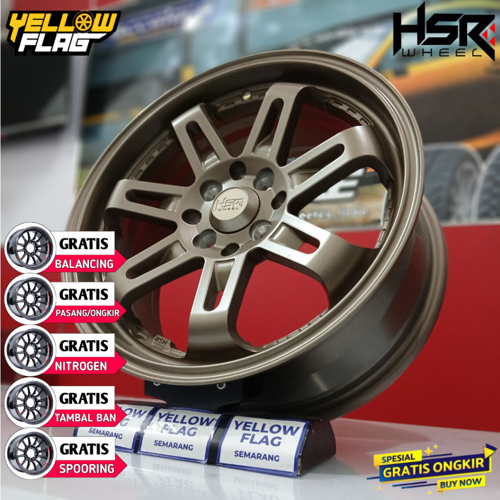 VELG MOBIL TERBARU RING 16 HSR DAIMON RING 16X7 PCD 8X100-114,3 FOR LIVINA YARIS AYLA RING 16 TERLAR