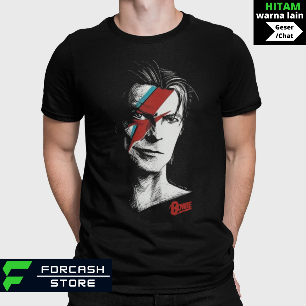Kaos Band DAVID BOWIE 1 | Kaos Musik | Kaos BigSize Jumbo S-7xl | Kaos Premium | Kaos Anak Ready