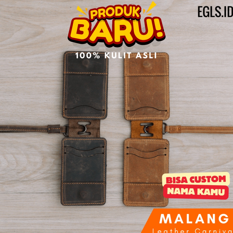 

Baru Berkualitas Lanyard MLGC Id Card Holder Kulit Asli Premium