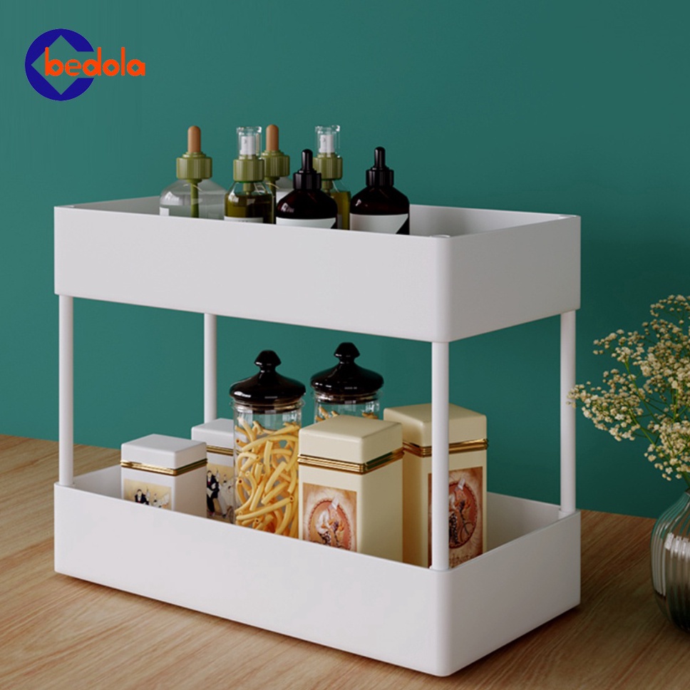 Fresh Bedola square rak dapur rak skincare rak kosmetik rak 2 susun