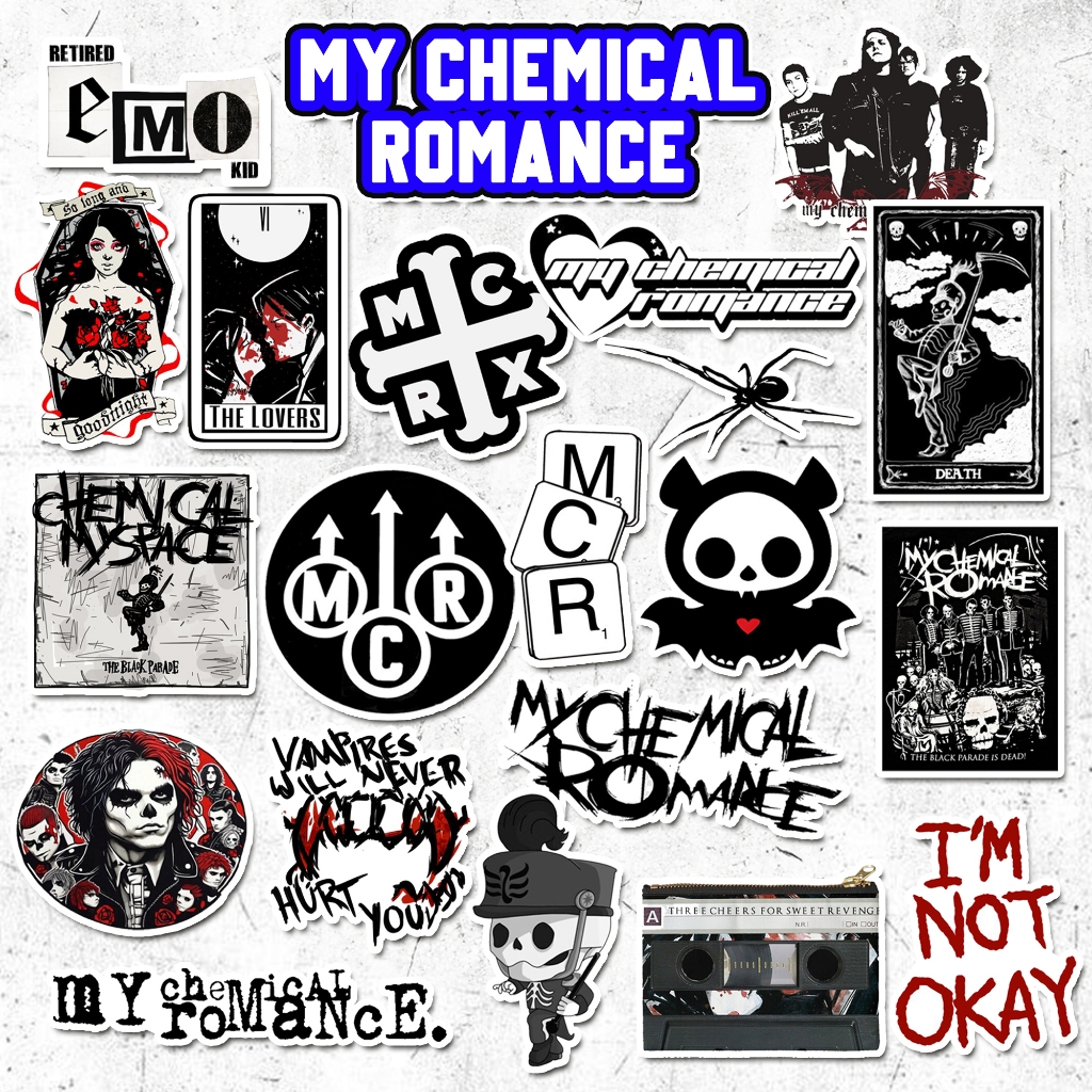 

STIKER BAND MY CHEMICAL ROMANCE MCR | TAHAN AIR ANTI LUNTUR GARANSI DANA KEMBALI | stiker aesthetic
