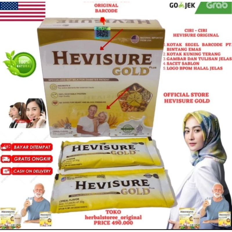 

Hevisure Gold Susu Diabetes Kencing Manis dan Penstabil Gula Darah 100% Original BPOM - Paket 1 Box