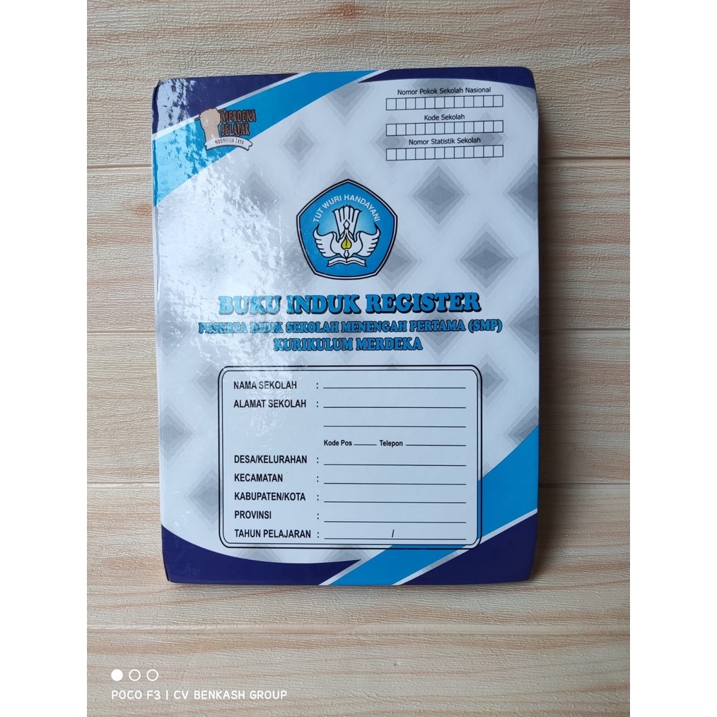 

KODE F63W BUKU INDUK REGISTER SISWA SMP KURIKULUM MERDEKA EDISI REVISI TERBARU