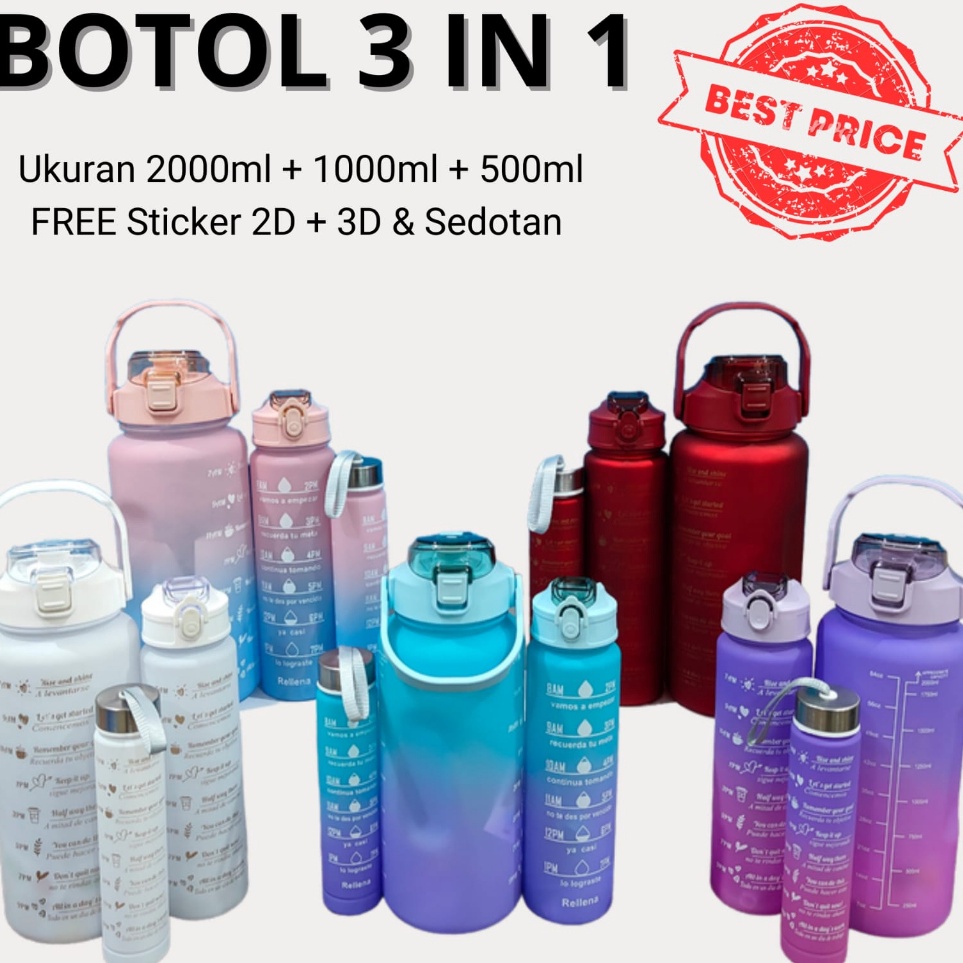 Murah Meriah  Botol Beranak 2 Liter  1ml  5ml Botol Minum Viral 1 set