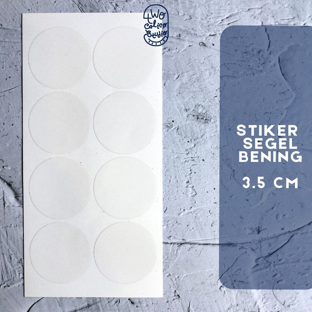 

Sticker Circle Bening 3.5cm Segel Tempel Bulat Transparan Lingkaran Stiker Cutting Hampers Amplop