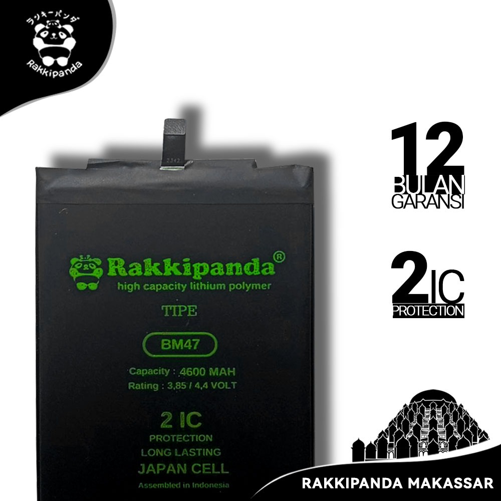 Baterai HP RakkiPanda BM47 Redmi 3/Redmi 3S/Redmi 3X/Redmi 4X/Redmi 3 Pro Bergaransi Battery