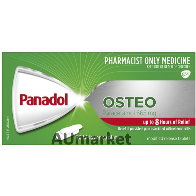Panadol Osteo Osteoarthritis Paracetamol Pain Relief 96 Caplets IMPORT AUSTRALIA