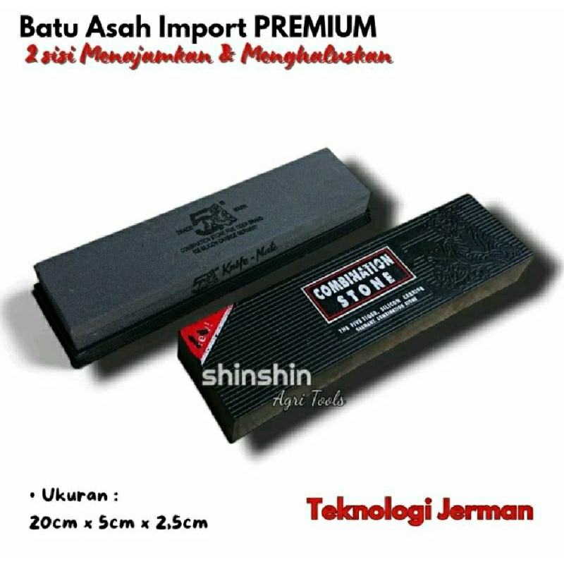 Batu Asah Import Super Premium Cap 5 Tiger/ Ungkal Penajam Pisau Gunting Super Cepat/ Batu Gosok 2 S