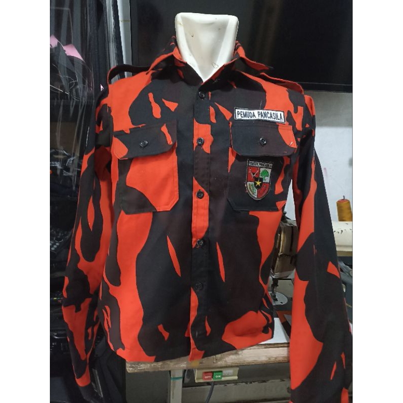 kemeja pdh lengan panjng baju ormas pp