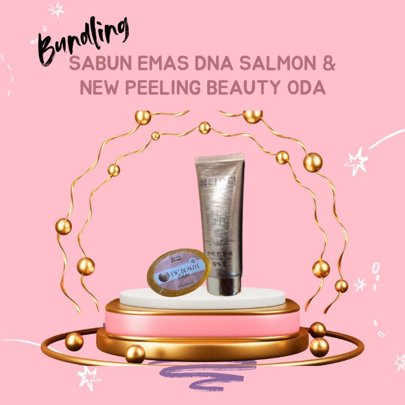 Bundling Sabun Emas DNA Salmon & New Peeling Beauty ODA/viede beaute /beauty oda