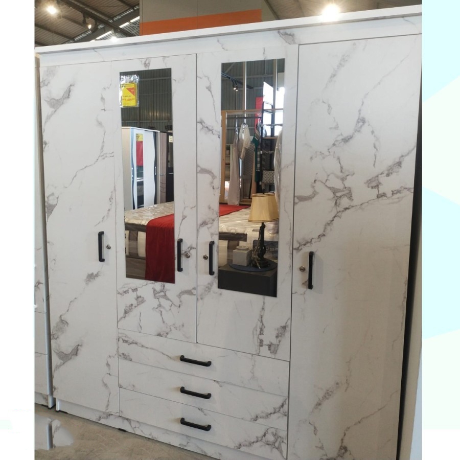 Lemari baju 4 pintu Lemari kaca lemari pakaian 4 pintu lemari besar