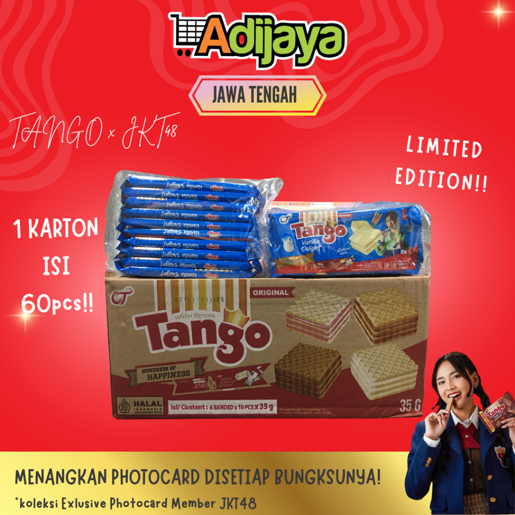 

[ KARTON ] Tango Wafer Royal VIRAL 35gr Exclusive JKT48 per pak isi 10 | Special Edition 1 karton