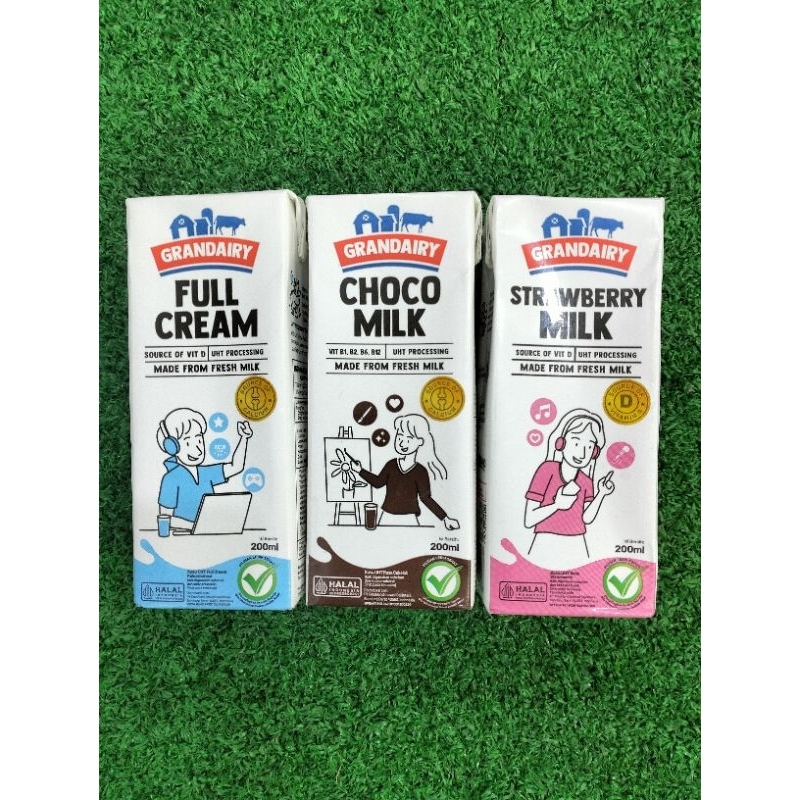 

Grandairy Susu UHT Made From Fresh Milk 200ml