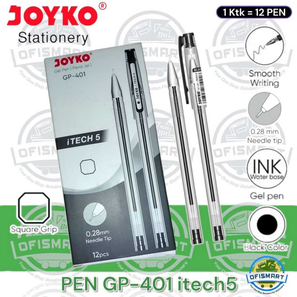 

Joyko Gel Pen 0.28mm Pena GP-401 i-Tech5 | @1Ktk=12 Pulpen