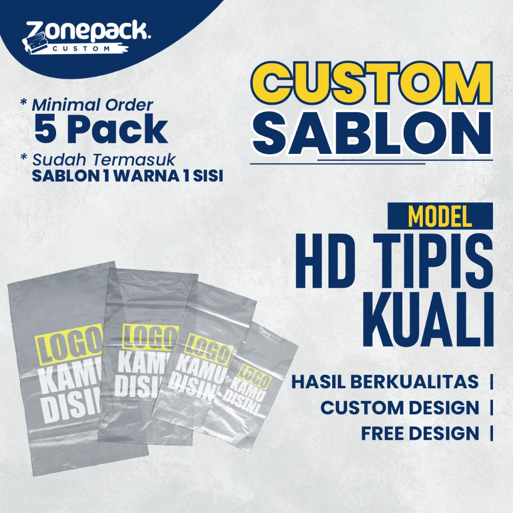 Sablon HD Tipis Kuali | Plastik Makanan Minuman HD Tebal | Kemasan BAKSO - PEMPEK - CAMILAN dll