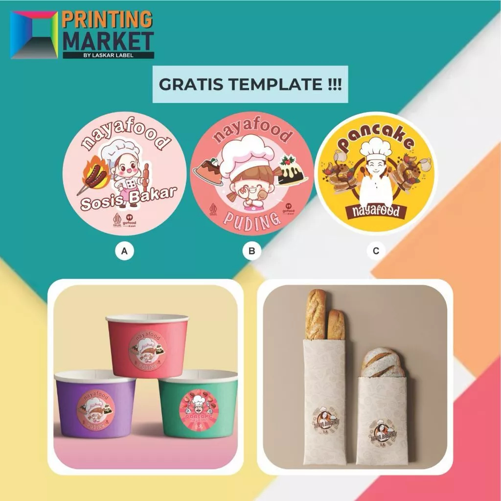 

Label Sticker Sticker Custom Sticker Cuttting + Laminasi Glosy/Doff