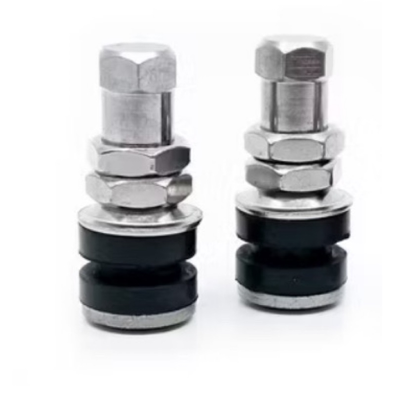 Pentil ban tubeless besi / Pentil tubles besi pendek Panjang 35mm 3,5cm Drat Luar drat luar pendek m