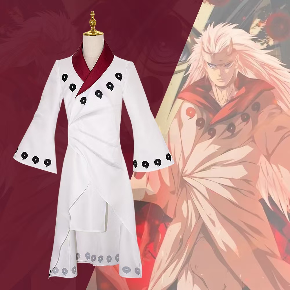 Naruto Uchiha Madara cosplay costume with six reincarnation eyes, complete set of Uchiha Madara cosp